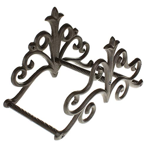 MACOSA SA89054 Gartenschlauch-Halter antikes Design Gusseisen Dunkelrost Schlauchhalter Wandhalter Gartenschlauchhalterung Schlauch-Halter für Garten von MACOSA HOME