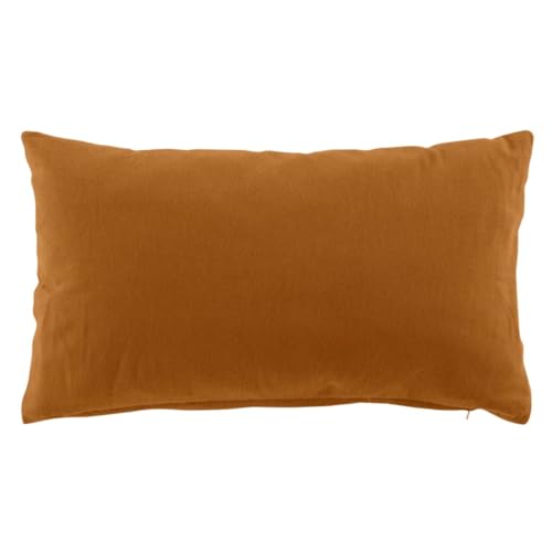 MACOSA U1612154 Deko-Kissen 30 x 50 cm Braun Reißverschluss Einfarbig Baumwolle inkl. Füllung Sofakissen Kuschel-Kissen Zierkissen Deko Couchkissen Kissen modern (Braun) von MACOSA HOME