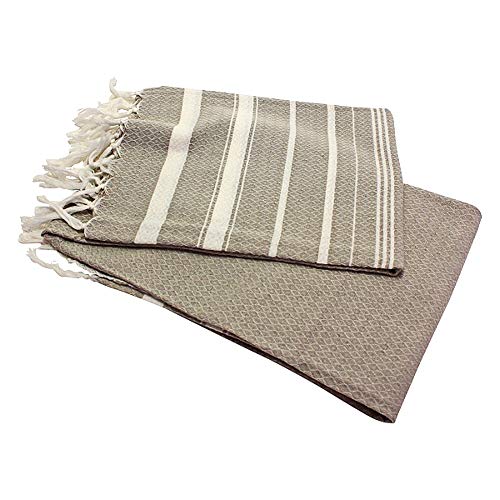 MACOSA WV38442 Hamamtuch Beige-Weiß gestreift 100 x 180 cm mit Fransen 100% Baumwolle Saunatuch Badetuch Strandtuch Yoga-Handtuch Duschtuch groß MACOSA WV38442 Hamamtuch Beige-Weiß gestreift 100 x 180 cm mit Fransen 100% Baumwolle Saunatuch Badetuch Strandtuch Yoga-Handtuch Duschtuch groß von MACOSA HOME