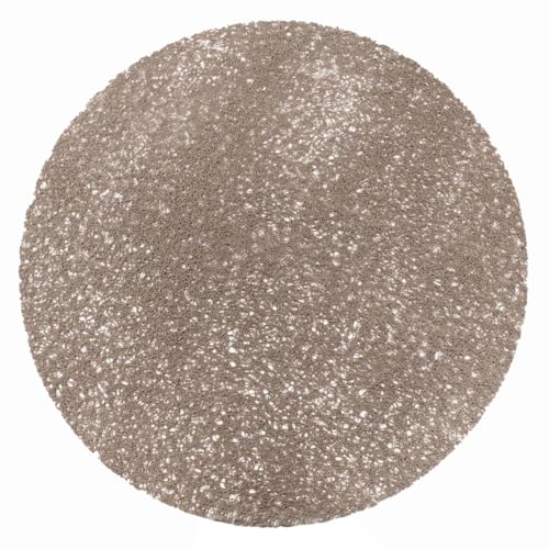 Macosa U1710559_x4 Tischset 4 STK. Taupe 38 cm rund Kunststoff Platzsets abwischbar Tischdeko Tischmatte Platzmatte Tisch-Unterlage Tischset Platzdeckchen (Taupe) von MACOSA HOME