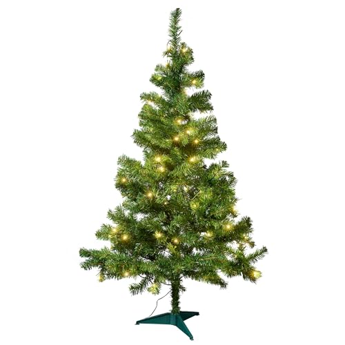 MACOShopde by MACO Möbel Raburg Deko Tannenbaum mittelgroß mit Licht im natürlichen GRÜN - Indoor-Weihnachtsbaum mit 80 warmweißen LEDs, flexibel, 150 cm hoch von MACOShopde by MACO Möbel