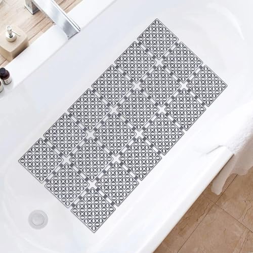 Badewannenmatte rutschfest 40x80cm: Duschmatte rutschfeste mit Saugnäpfen und Drain Löcher, Faltbare und zuschneidbare Antirutschmatte für Badewanne, schimmelresistent & maschinenwaschbar Badewannenmatte rutschfest 40x80cm: Duschmatte rutschfeste mit Saugnäpfen und Drain Löcher, Faltbare und zuschneidbare Antirutschmatte für Badewanne, schimmelresistent & maschinenwaschbar von MACUNIN