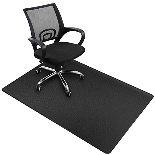 Bodenschutzmatte | Bürostuhl Unterlage | 90 x 120 cm | Hartboden | Verbesserte Version - Mehrzweck-Stuhlteppich für zu Hause (schwarz, 120x90cm) von MACUNIN