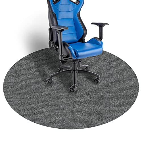 Bodenschutzmatte | Bürostuhl Unterlage | Gaming Bürostuhl Stuhlmatten |120 x 120 cm Rund | Hartboden | Verbesserte Version - Großer Rutschfester Mehrzweck-Stuhlteppich für zu Hause von MACUNIN