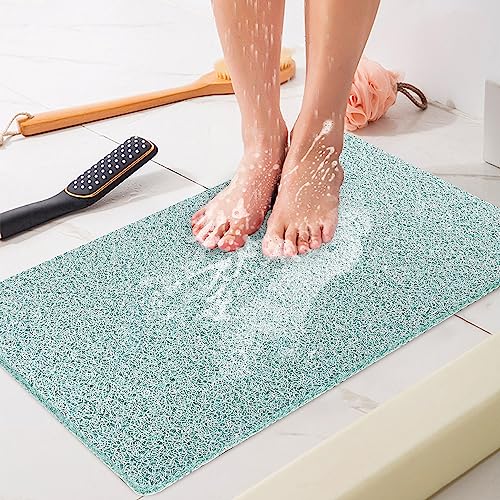 Duschmatte rutschfest 40x60 cm Weich Komfort Sicherheits Badewannenmatte mit Ablauflöchern, PVC-Luffa Massage Duschmatten für Nassbereiche, Schnell trocknend & schimmelresistent von MACUNIN