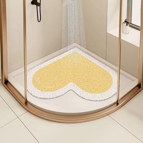 Eck-Duschmatte rutschfest 60x60cm, Weich Komfort Badematte mit Ablauflöchern, PVC-Luffa Massage Antirutschmatte Dusche für Badewanne, Dusch und Nassbereiche, Schnell trocknend Duscheinlage rutschfest von MACUNIN