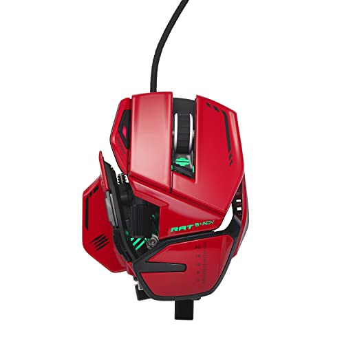 Mad Catz R.A.T. 8+ ADV voll verstellbare kabelgebundene Gaming-Maus – Metallbasis – 20.000 DPI – 11 programmierbare Tasten – 4 Benutzerprofile direkt gespeichert – RGB-LED anpassen, stimmbares Mad Catz R.A.T. 8+ ADV voll verstellbare kabelgebundene Gaming-Maus – Metallbasis – 20.000 DPI – 11 programmierbare Tasten – 4 Benutzerprofile direkt gespeichert – RGB-LED anpassen, stimmbares von MAD CATZ