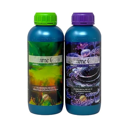 Hanf Fertilizantes - MADAME GROW - Blüte - Blumenset - Absolut natur - Reichliche Blüte und üppige Ernte (2x1L) von MADAME GROW