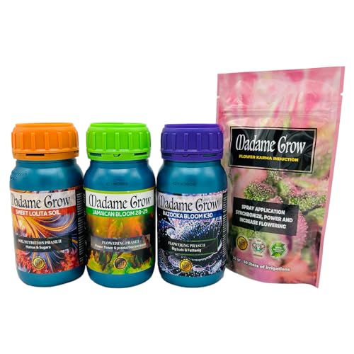 MADAME GROW/Tattoo Bloom 4 Kit/Holen Sie sich die beste Blüte für Ihre Pflanzen 4.20 / Multiplizieren Sie explosive und schwere Blumen und Früchte plus Harz - 3X 250 ml + 30gr von MADAME GROW