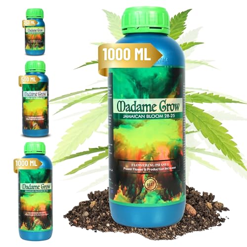 MADAME GROW dünger pflanzen - dünger pflanzen - dünger pflanzen grün - dünger pflanzen grün - substrat pflanzen grün - dünger für pflanzen - universal dünger - blattdünger(JAMAICAN BLOOM 1L) von MADAME GROW