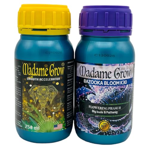 Cannabis Düngemittel - MADAME GROW - Wachstum und Blüte - Wahlkit - (2x250ml) von MADAME GROW