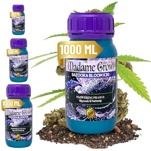 MADAME GROW Knospenexplosion Cannabis – Dünger Blüte Cannabis – Knospenverstärker Cannabis – Dünger Blüte Cannabis – Dünger Cannabis – Flüssig – Aufdicken (BAZOOKA BLOOM K30 1L) von MADAME GROW