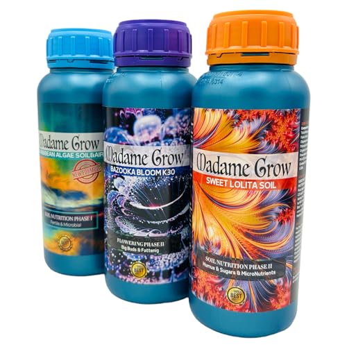 MADAME GROW - Organischer Dünger - Outdoor & Indoor Culture - Nährstoffe, Dünger oder Düngemittel für 420 oder therapeutische Pflanzen - KIT FORMENTERA (3x500ml) von MADAME GROW