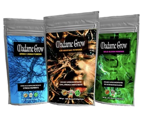 MADAME GROW - Water-soluble plant food - Growth, Flowering and Amino Acids - (3x100gr) von MADAME GROW