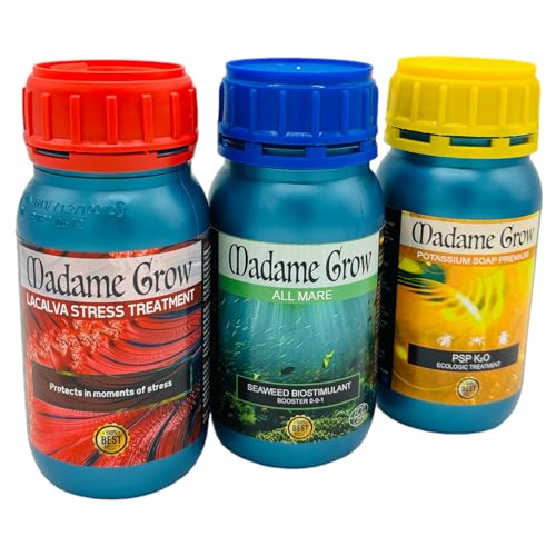 Madame Grow - Fortgeschrittene Ernährung, hydroponischer Dünger - Verbessert Leistung und Blüte - Kit Afgani 3 x 250ml von MADAME GROW