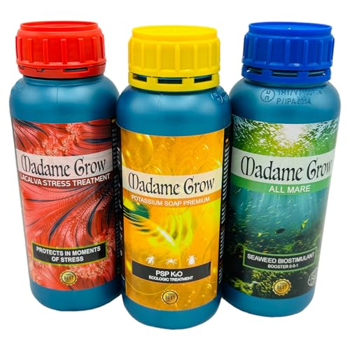 Madame Grow - Fortgeschrittene Ernährung, hydroponischer Dünger - Verbessert Leistung und Blüte - Kit Afgani 3 x 500ml von MADAME GROW