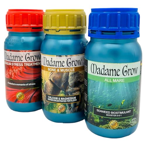 Madame Grow - Konzentrierter Dünger für Wachstum und Blüte- Wirksam bei allen Arten von Pflanzen - 3 x 250ml von MADAME GROW