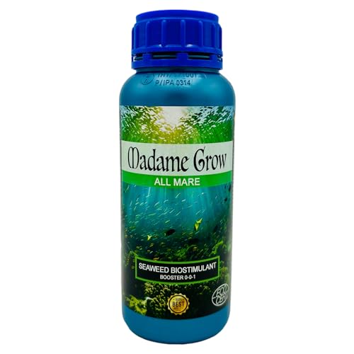 Madame Grow - Natürlicher Grünpflanzendünger - Nährstoffbooster - Flüssigdünger auf Basis von einzelligen Süßwasseralgen - Schützt vor phänologischen Stress - Booster 0-0-1 - All Mare Format 500 ml von MADAME GROW