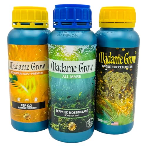 Madame Grow - Naturdünger für Wachstum und Blüte - Ideal für Hydrokultur und alle Arten von Pflanzen - 3 x 500ml von MADAME GROW