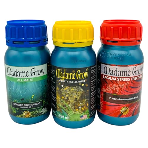 Madame Grow - Naturdünger für Wachstum und Blüte - KIT LEMONADE 3 x 250 ml für alle Arten von Pflanzen von MADAME GROW