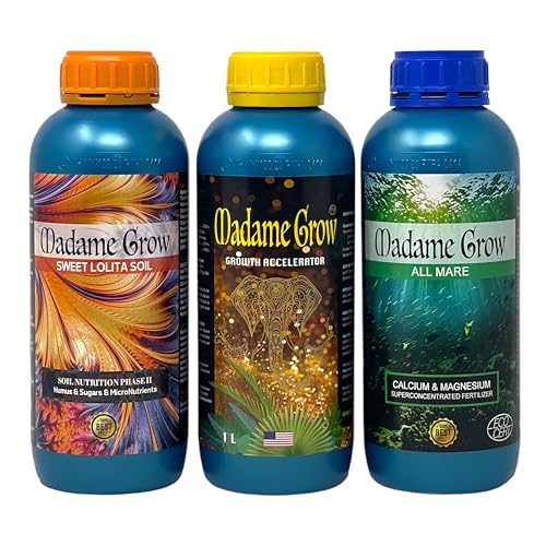 Madame Grow - Naturdünger für Wachstum und Blüte - Kit Tropicana für alle Arten von Pflanzen - 3 x 1 L von MADAME GROW