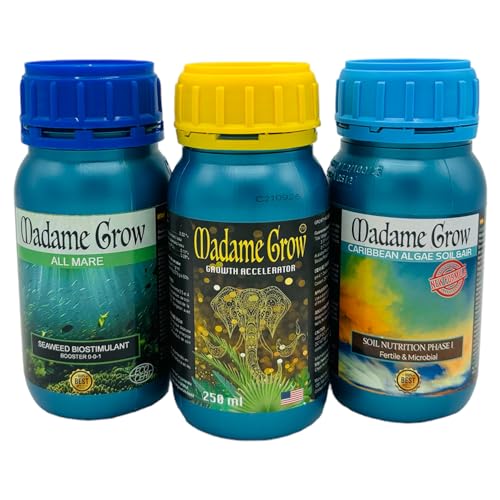 Madame Grow - Premium Naturdünger für Wachstum und Blüte - Gelato Kit 3 x 250ml für alle Arten von Samen von MADAME GROW