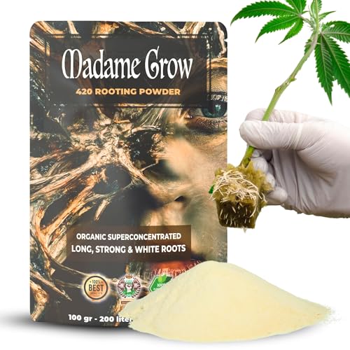 MADAME GROW bewurzelungspulver - wurzelhormone - bewurzelungshormon - bewurzeler - stecklinge - pflanzen - bewurzelungsmittel - wurzelaktivator (420 Rooting Powder 100g) von MADAME GROW