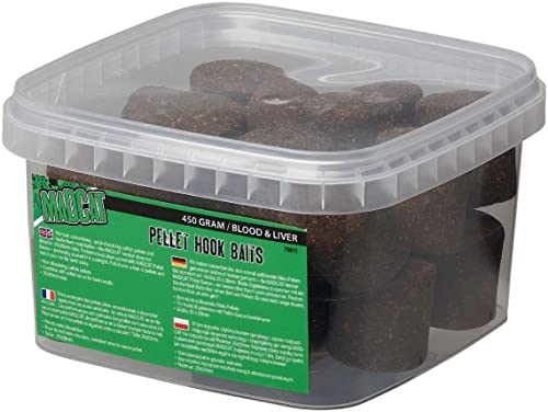 MADCAT Wels Pellets Hookbait 25 mm - Blut & Leber 450g, Top Welsköder zum Angeln von Madcat