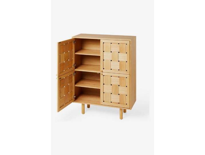 MADE Sideboard MADE.COM River Hohes Sideboard (1 St), Massivholz und Holzfurnier von MADE.COM