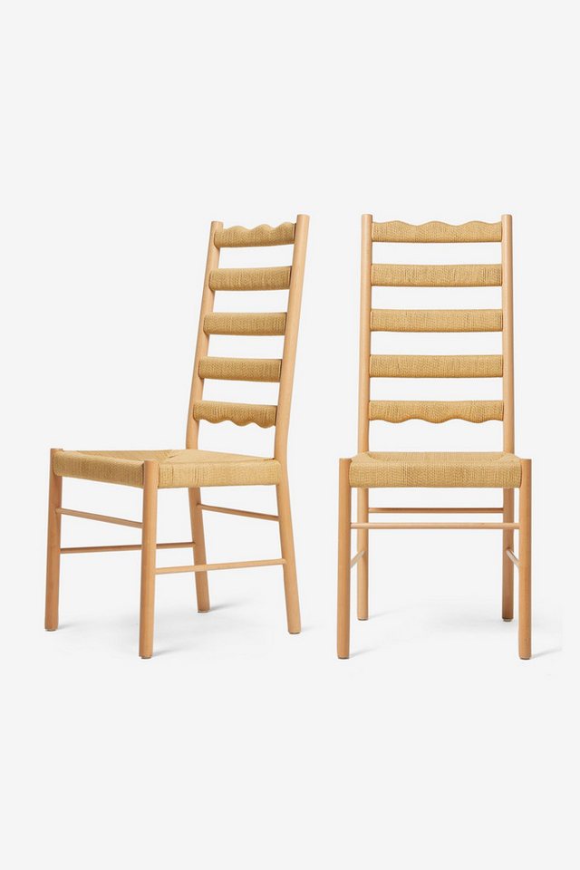 MADE Esszimmerstuhl MADE.COM Clara Esszimmerstuhl 2 Stück (2er-Set, 1 St), Geflochtene Sitzfläche von MADE