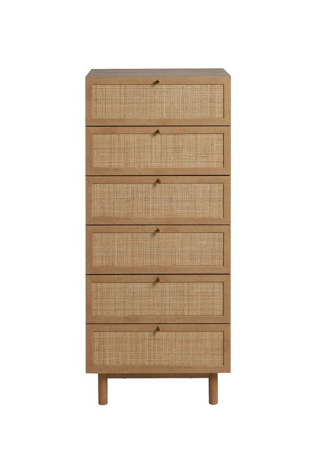 NULL Kommode MADE.COM Pavia Hohe Rattan-Kommode – 6 Schubladen (1 St) von NULL