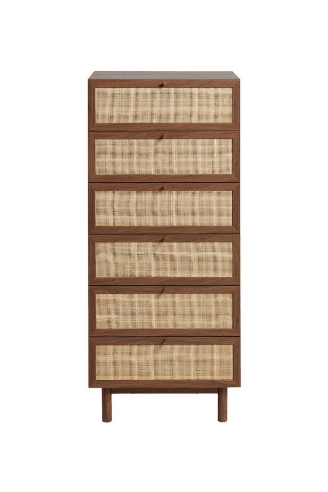 MADE Kommode MADE.COM Pavia Hohe Rattan-Kommode – 6 Schubladen (1 St) von MADE