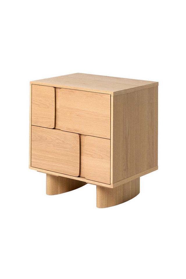 MADE Nachttisch MADE.COM Cory Nachttisch Eiche mit 2 Schubladen (1-St) von MADE
