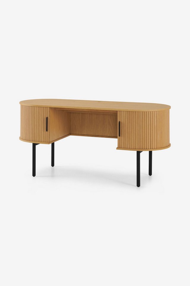 MADE Schreibtisch MADE.COM Tambo Breiter Schreibtisch (1-St), 2 Schiebetüren von MADE