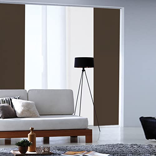 MADECOSTORE Flächenvorhang, Blickdicht, einfarbig, Schokoladenbraun, 45 x 260 cm von MADECOSTORE