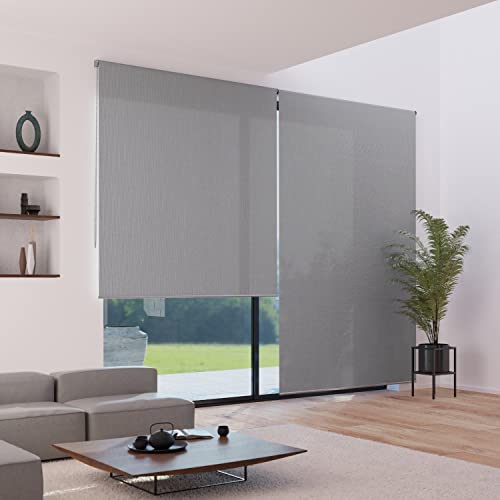 MADECOSTORE Rollo, lichtdurchlässig, Höhe 250 cm, Produktreihe Must – Steingrau – L 94 x H 250 cm von MADECOSTORE
