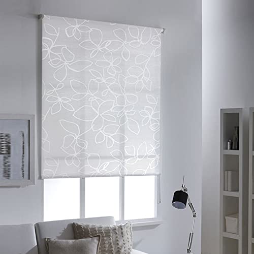 MADECOSTORE Rollo aus Voile Santorini, Weiß – L 64 x H 190 cm von MADECOSTORE