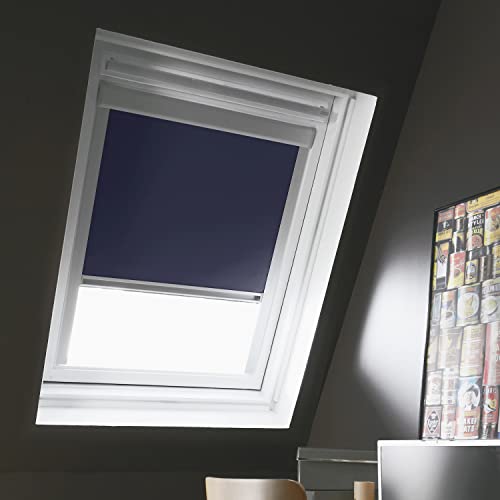 MADECOSTORE SK06 Verdunkelungsrollo, kompatibel mit Velux K – Dunkelblau – 114 x 118 cm MADECOSTORE SK06 Verdunkelungsrollo, kompatibel mit Velux K – Dunkelblau – 114 x 118 cm von MADECOSTORE