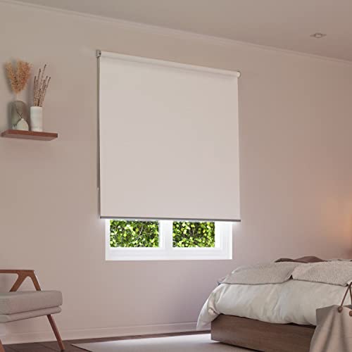 MADECOSTORE Verdunkelungsrollo, motorisierbar, 50 x 250 cm, Perlweiß von MADECOSTORE