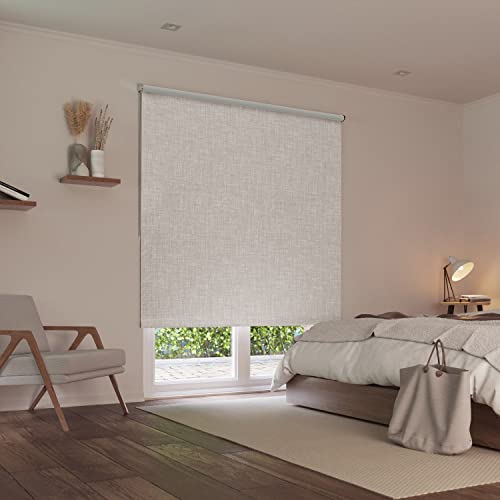 Verdunkelungsrollo Ancona, Tweed-Effekt, Kollektion Must – Beige – 94 x 250 cm von MADECOSTORE