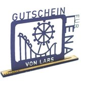 Freizeitpark Gutschein Rauf, Auf Die Achterbahn von MADEHOLZDESIGN