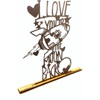 Ich Liebe Dich Bis Zum Mond Und Wieder Zurück Soooo Süß Mit Einer Persönlichen Gravur Ich Liebe Dich Bis Zum Mond Und Wieder Zurück Soooo Süß Mit Einer Persönlichen Gravur von MADEHOLZDESIGN