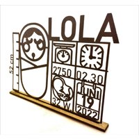Zur Geburt Ein Einzigartiges Andenken Komplett Individualisiert von MADEHOLZDESIGN