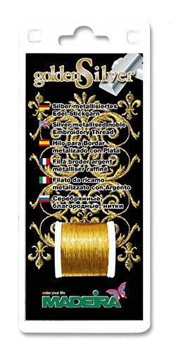 100m Metalleffektgarn "GoldenSilver" - Farbe: gold von MADEIRA