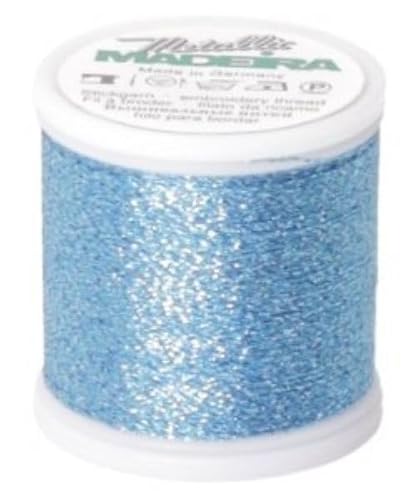 Madeira M9842-301 Gewinde, 70% Polyamid/30% metallisiertes Polyester, #301 Blau, 200 m von MADEIRA