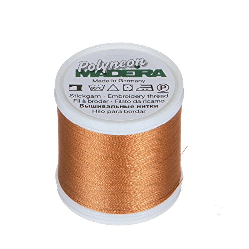 Madeira 9845 – – 1726 2-lagig Polyneon Polyester Stickgarn, 40 wt/135D 440 YD, Tan von MADEIRA