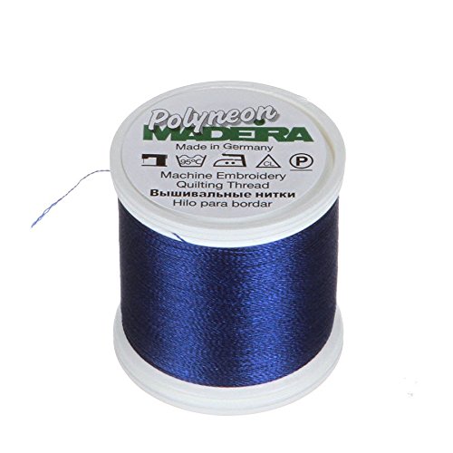 Madeira 9845 – – 1843 2-lagig Polyneon Polyester Stickgarn, 40 wt/135D 440 YD, hell blau von MADEIRA