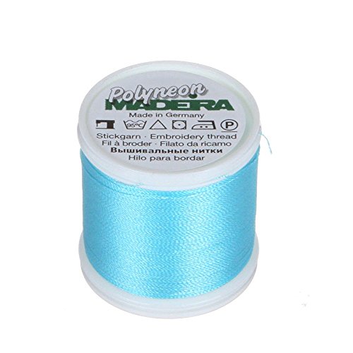 Madeira 9845 – – 1892 2-lagig Polyneon Polyester Stickgarn, 40 wt/135D 440 YD, Aqua von MADEIRA