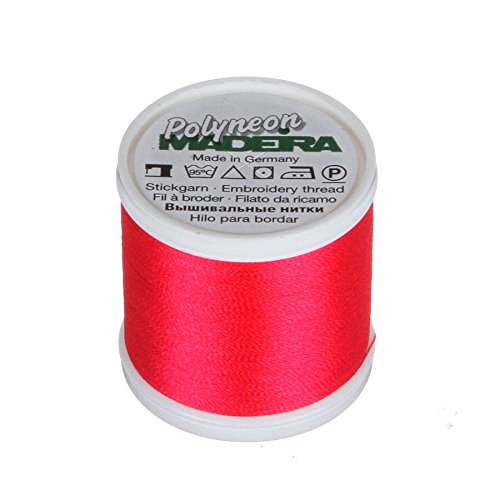 MADEIRA 9845 – – 1910 2-lagig Polyneon Polyester Stickgarn, 40 wt/135D 440 YD, Pink von MADEIRA