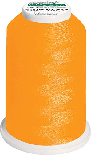 Madeira M9120-9937 Overlock-Gewinde, Polyester, 9937 Orange, 1000 m von MADEIRA